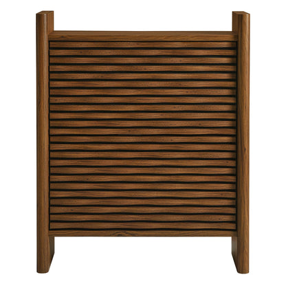 Emric Wave Shoe Cabinet by Modway wooden cabinet with walnut finish and horizontal slats on Tampa Home & Garden Store