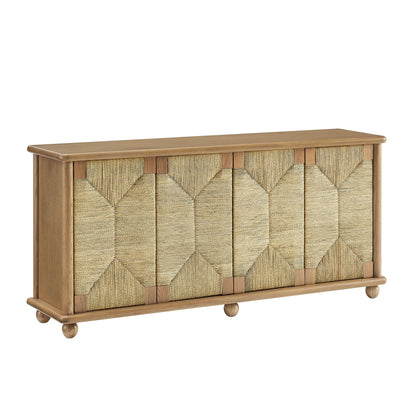 Marola 71 Inch Oak Wood Seagrass Sideboard by Modway with woven front panels, natural oak on Tampa Home & Garden Store