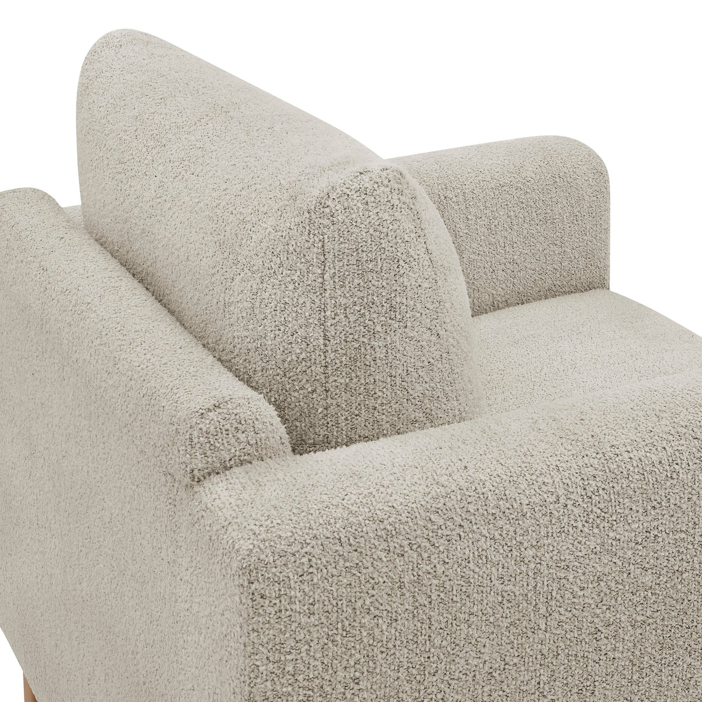 Hawken Boucle Fabric Accent Armchair by Modway, beige textured boucle upholstery on Tampa Home & Garden Store