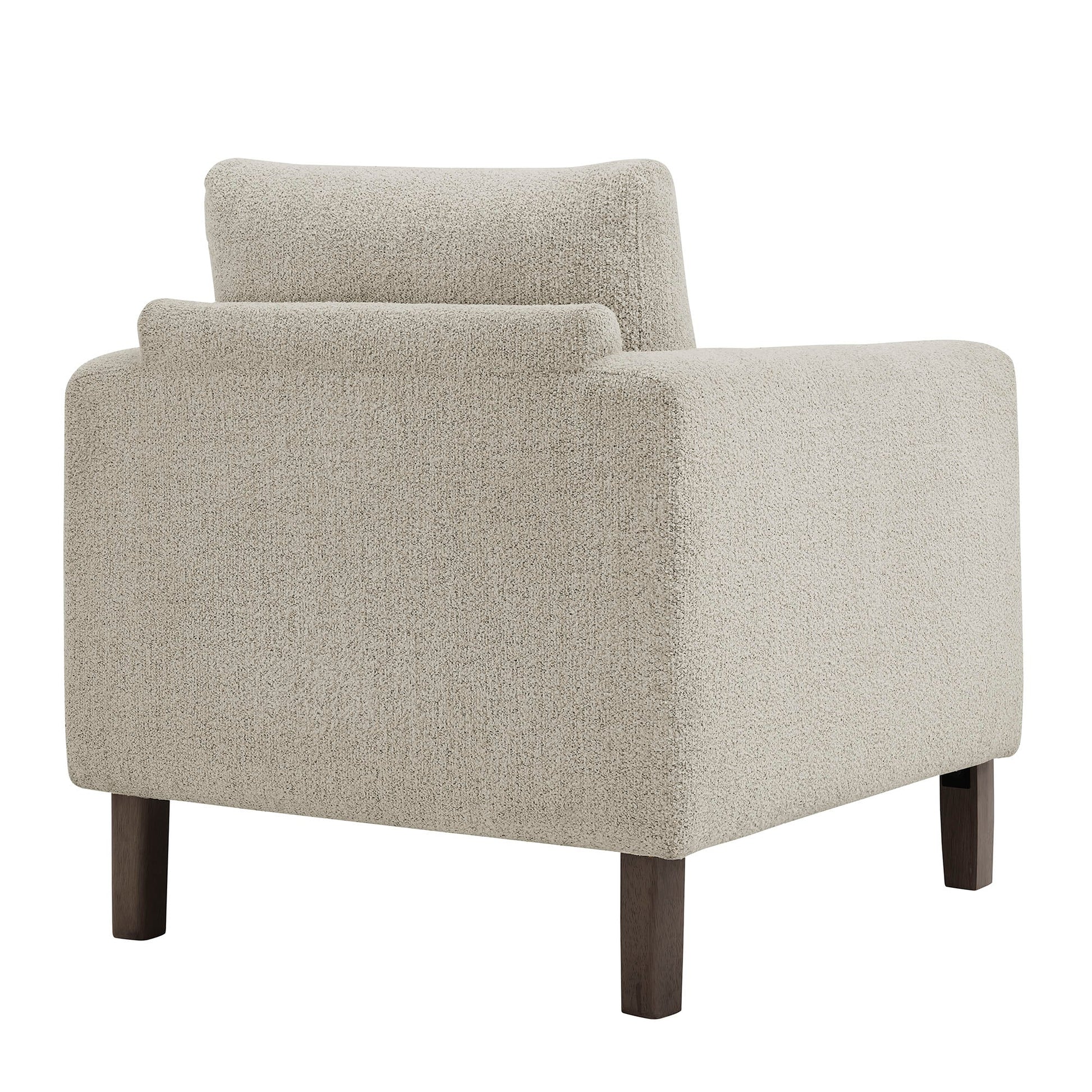 Hawken Boucle Fabric Accent Armchair by Modway, beige boucle upholstery with wood legs on Tampa Home & Garden Store