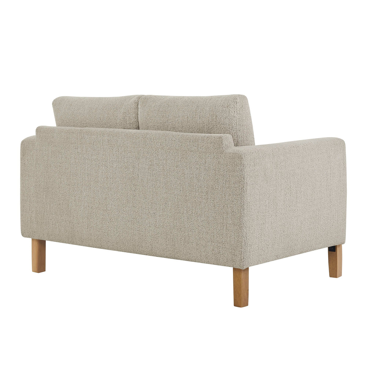 Modway Hawken Boucle Fabric Loveseat in beige boucle with solid wood legs on Tampa Home & Garden Store