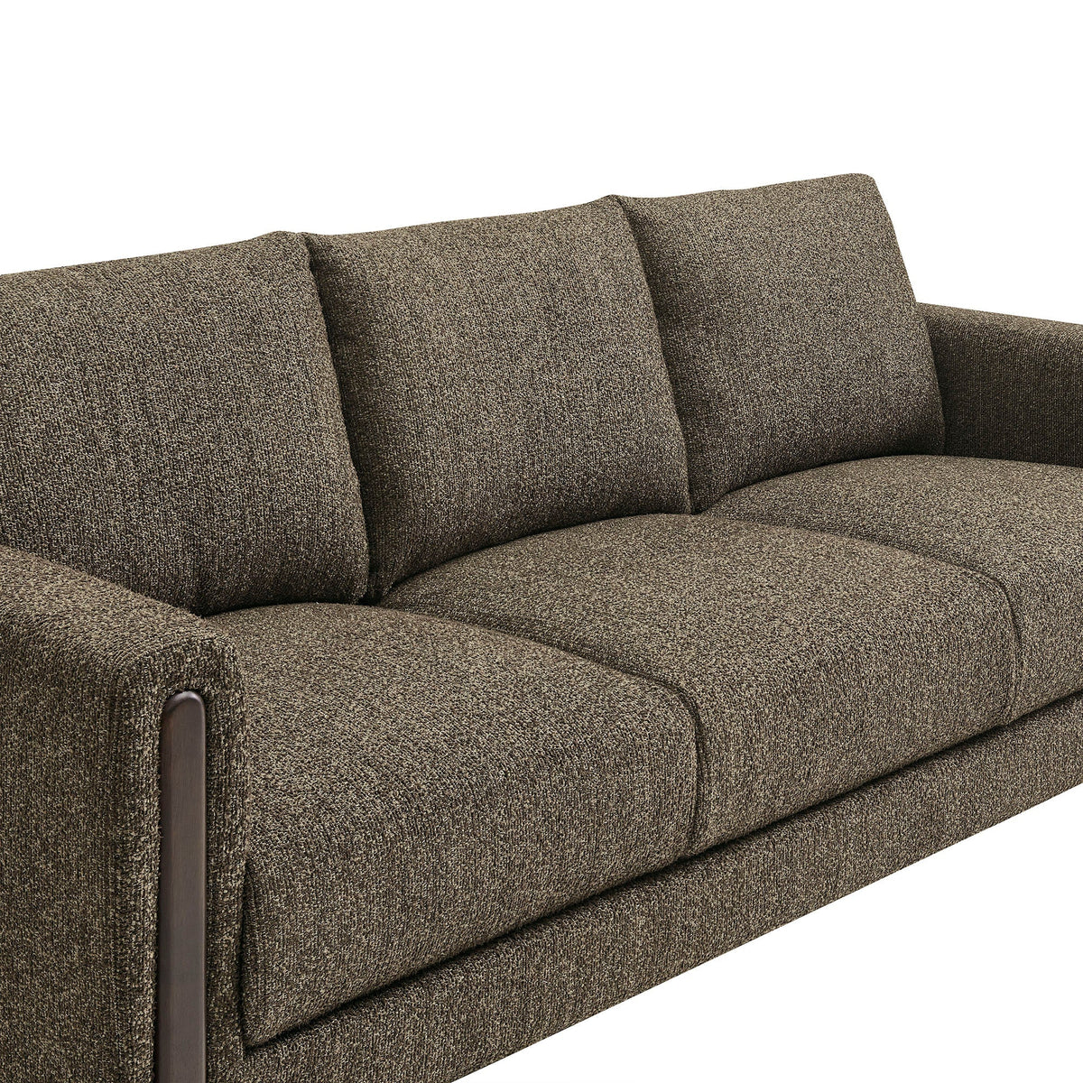 Modway Hawken Boucle Sofa With Wooden Legs
