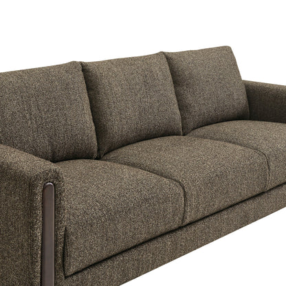 Modway Hawken Boucle Sofa With Wooden Legs