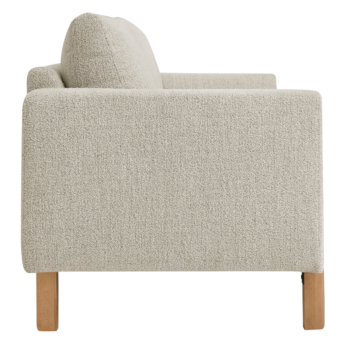 Modway Hawken Boucle Sofa With Wooden Legs