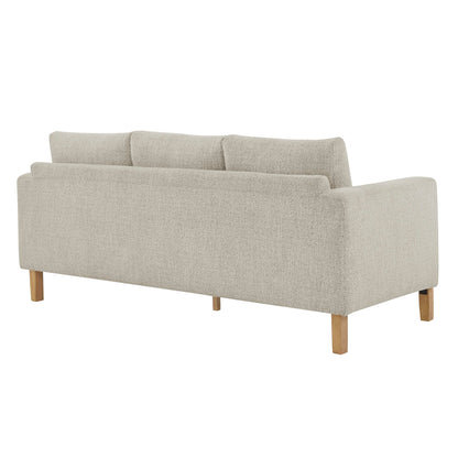 Modway Hawken Boucle Sofa With Wooden Legs