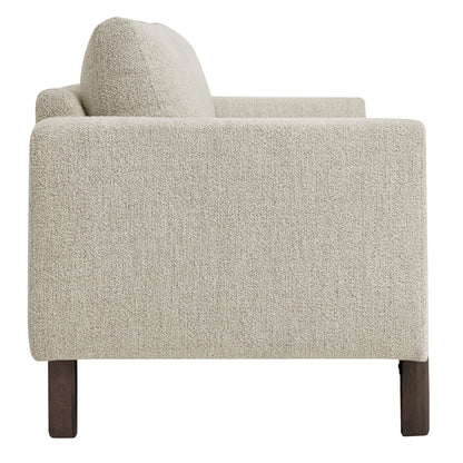 Modway Hawken Boucle Sofa With Wooden Legs