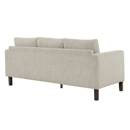 Modway Hawken Boucle Sofa With Wooden Legs