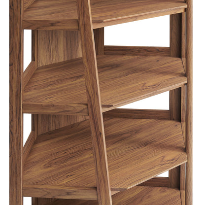 Bixby 71 Inch Corner Bookshelf by Modway, oak wood corner shelving unit decor on Tampa Home & Garden Store