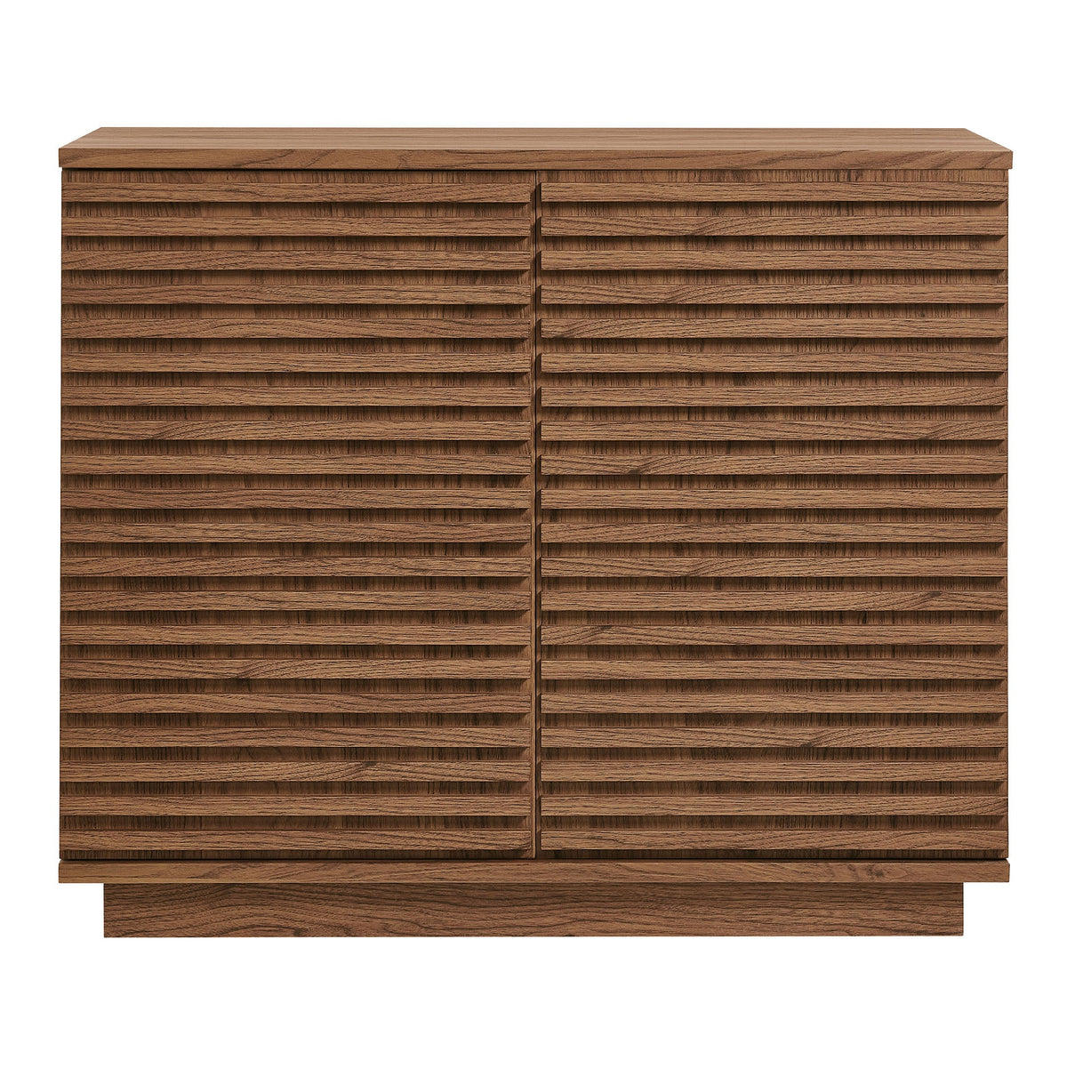 Render 2-Door Fluted Accent Cabinet by Modway in warm wood finish on Tampa Home & Garden Store