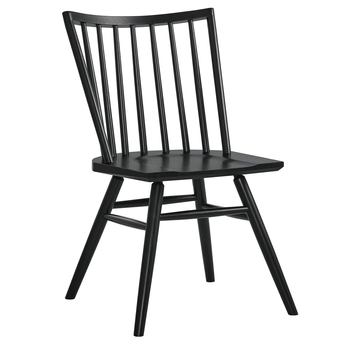 Alvar Spindle Back Dining Side Chairs set of 2 in black wood on Tampa Home & Garden Store