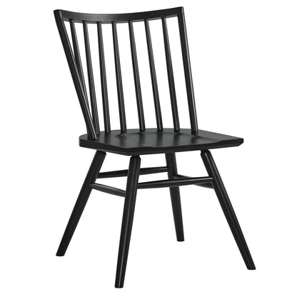 Alvar Spindle Back Dining Side Chairs set of 2 in black wood on Tampa Home & Garden Store