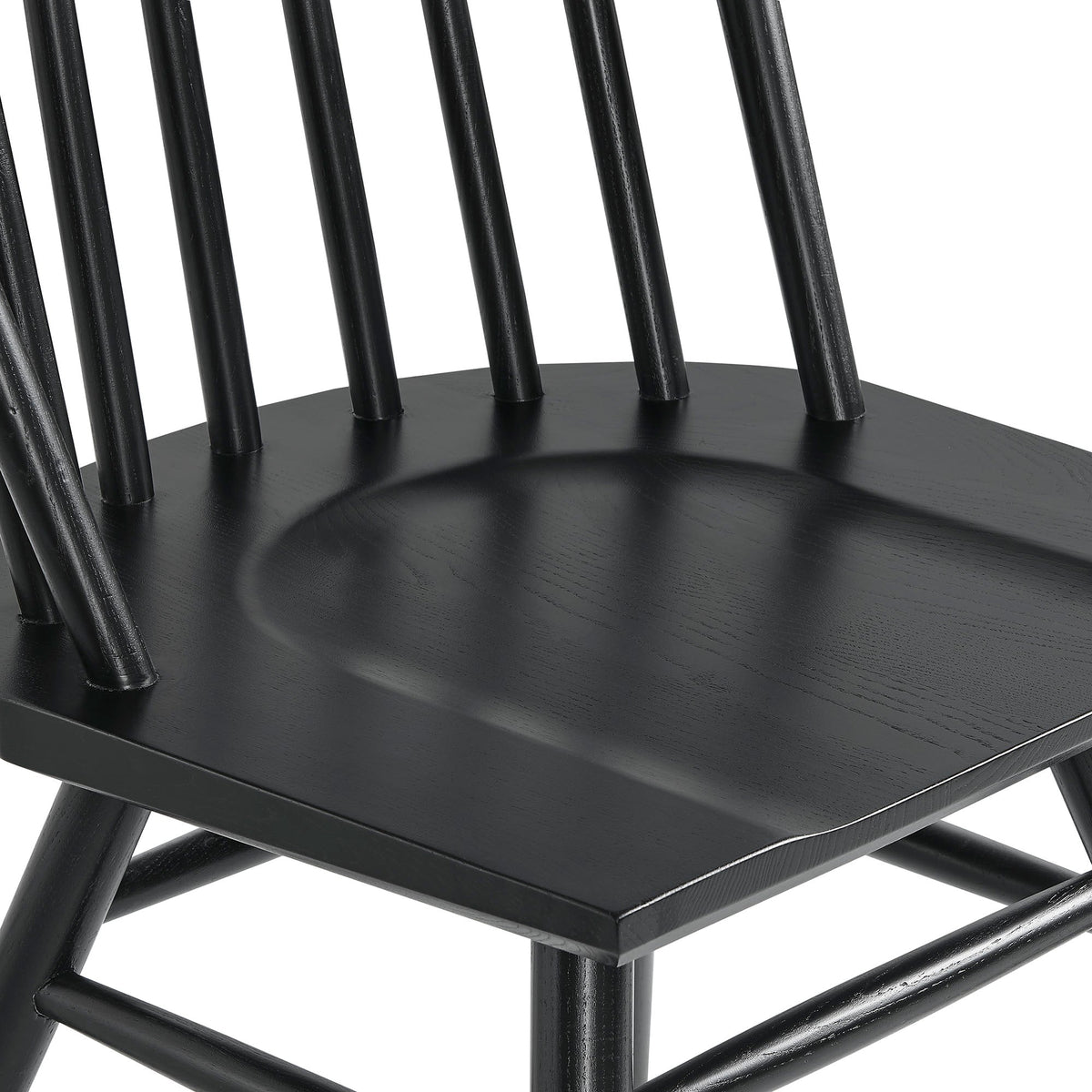 Alvar Spindle Back Dining Chairs Set of 2 in black wood on Tampa Home & Garden Store