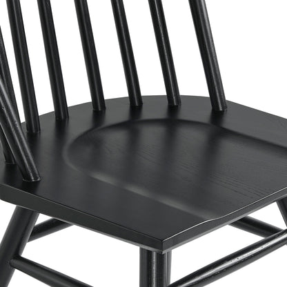 Alvar Spindle Back Dining Chairs Set of 2 in black wood on Tampa Home & Garden Store