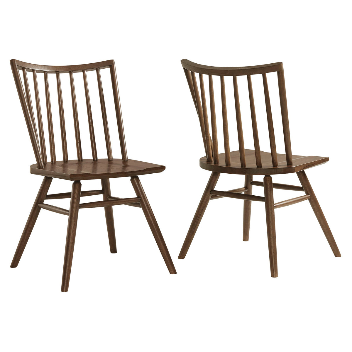 Alvar Spindle Back Dining Chairs set of 2 dark brown wood with spindle backs by Modway on Tampa Home & Garden Store