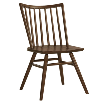 Alvar Spindle Back Dining Side Chairs set of 2 in brown wood finish by Modway on Tampa Home & Garden Store