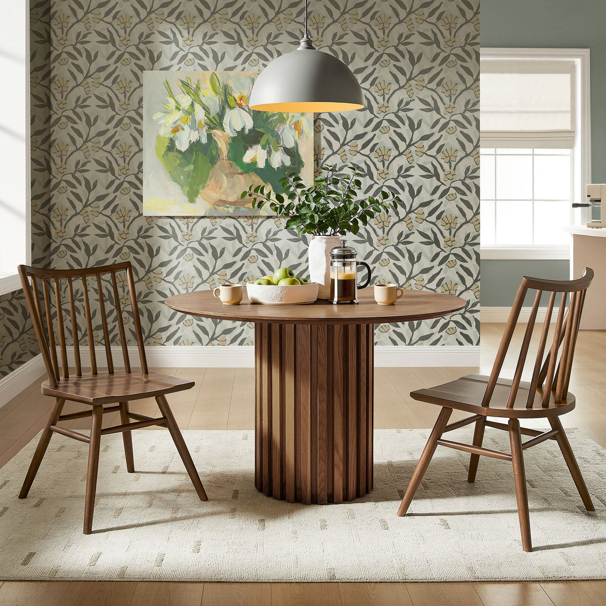 Alvar Spindle Back Dining Side Chairs, dark wood, set of 2 by Modway on Tampa Home & Garden Store