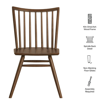 Alvar Spindle Back Dining Chairs set of 2, kiln-dried ash wood frame on Tampa Home & Garden Store