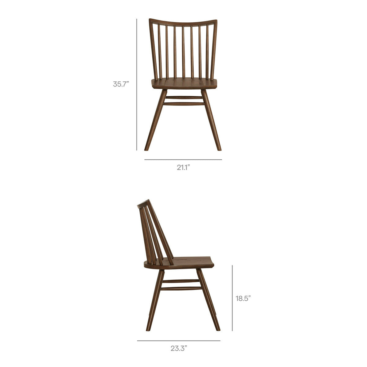 Alvar Spindle Back Dining Chairs set of 2, brown wood, spindle back by HouseOfZazla on Tampa Home & Garden Store