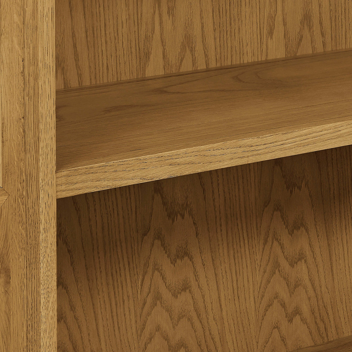 Anwen solid wood display cabinet interior shelf in warm oak finish with natural grain by Modway on Tampa Home & Garden Store