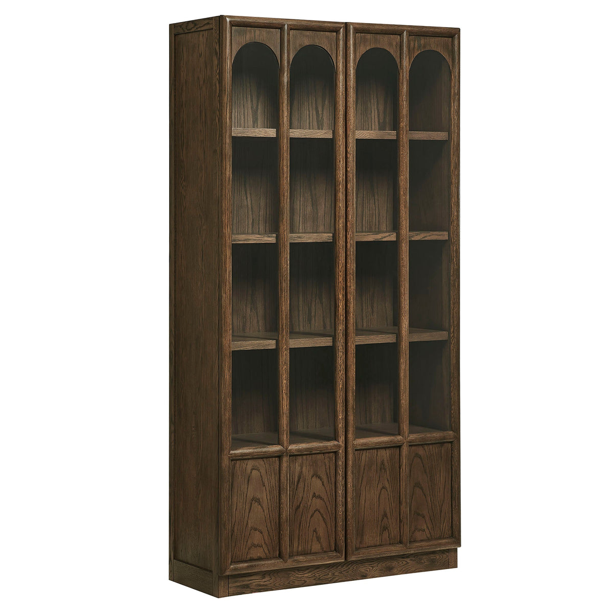 Anwen solid wood and glass display cabinet with walnut finish, arched glass doors by Modway on Tampa Home & Garden Store