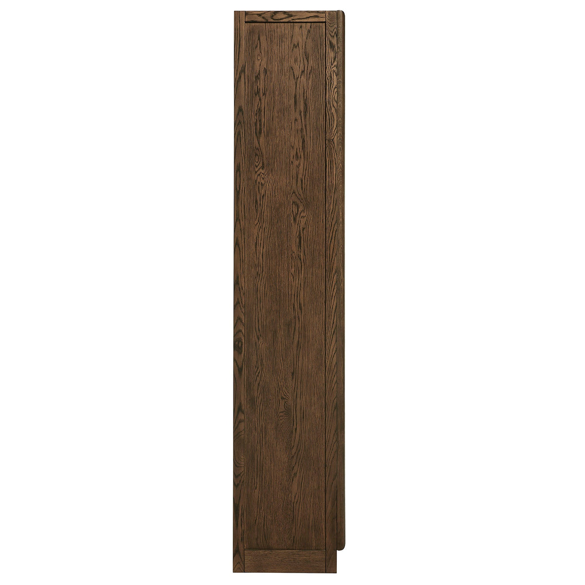 Anwen Solid Wood and Glass Display Cabinet tall dark walnut cabinet with grain on Tampa Home & Garden Store