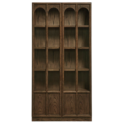 Anwen solid wood and glass display cabinet with four arched doors in dark walnut finish Modway on Tampa Home & Garden Store