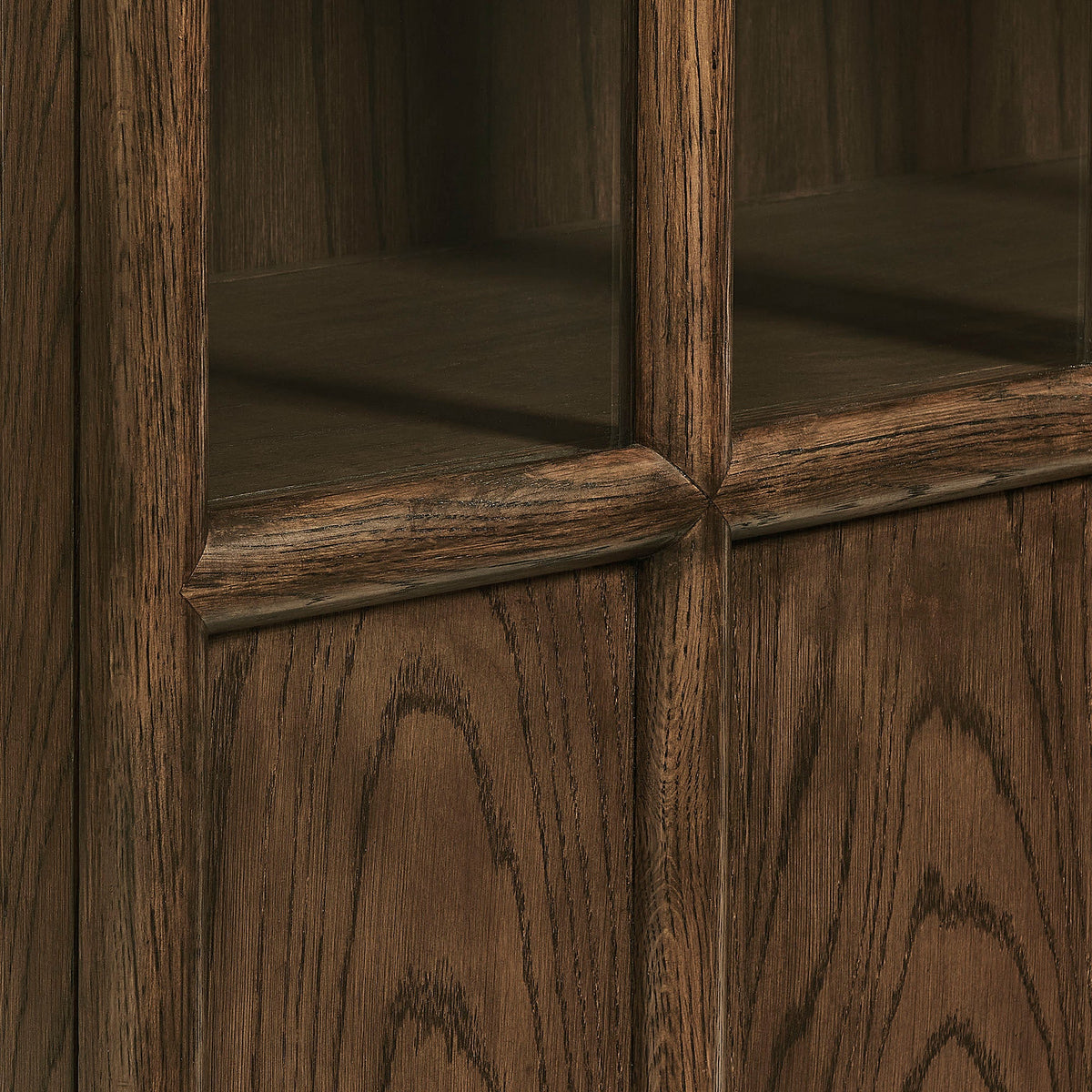 Anwen solid wood and glass display cabinet in dark walnut finish by Modway decor on Tampa Home & Garden Store