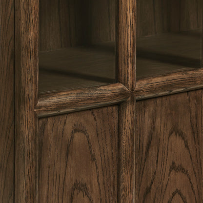 Anwen solid wood and glass display cabinet in dark walnut finish by Modway decor on Tampa Home & Garden Store