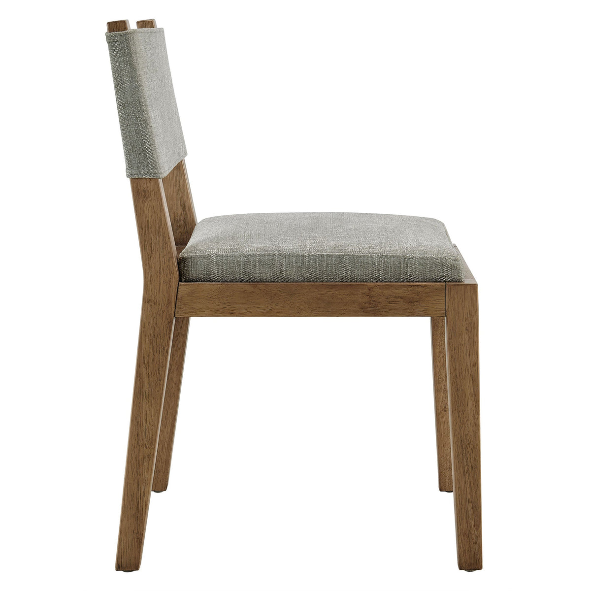 Calder Fabric Upholstered Wood Armless Dining Chair by Modway gray fabric with natural wood frame on Tampa Home & Garden Store
