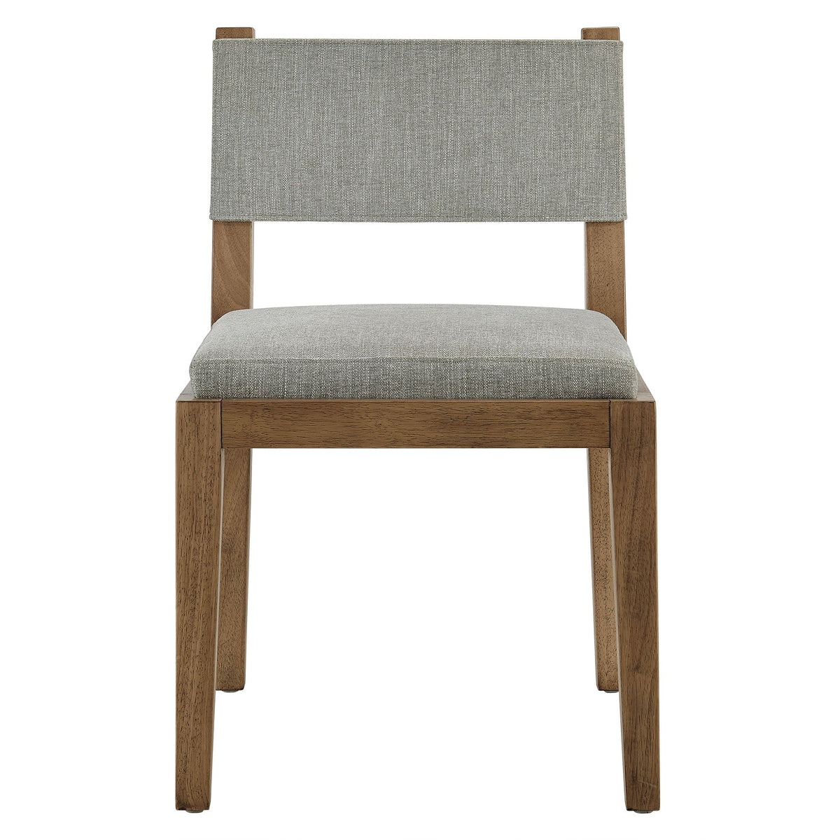 Calder fabric upholstered wood armless dining chair in gray with wood legs by Modway on Tampa Home & Garden Store