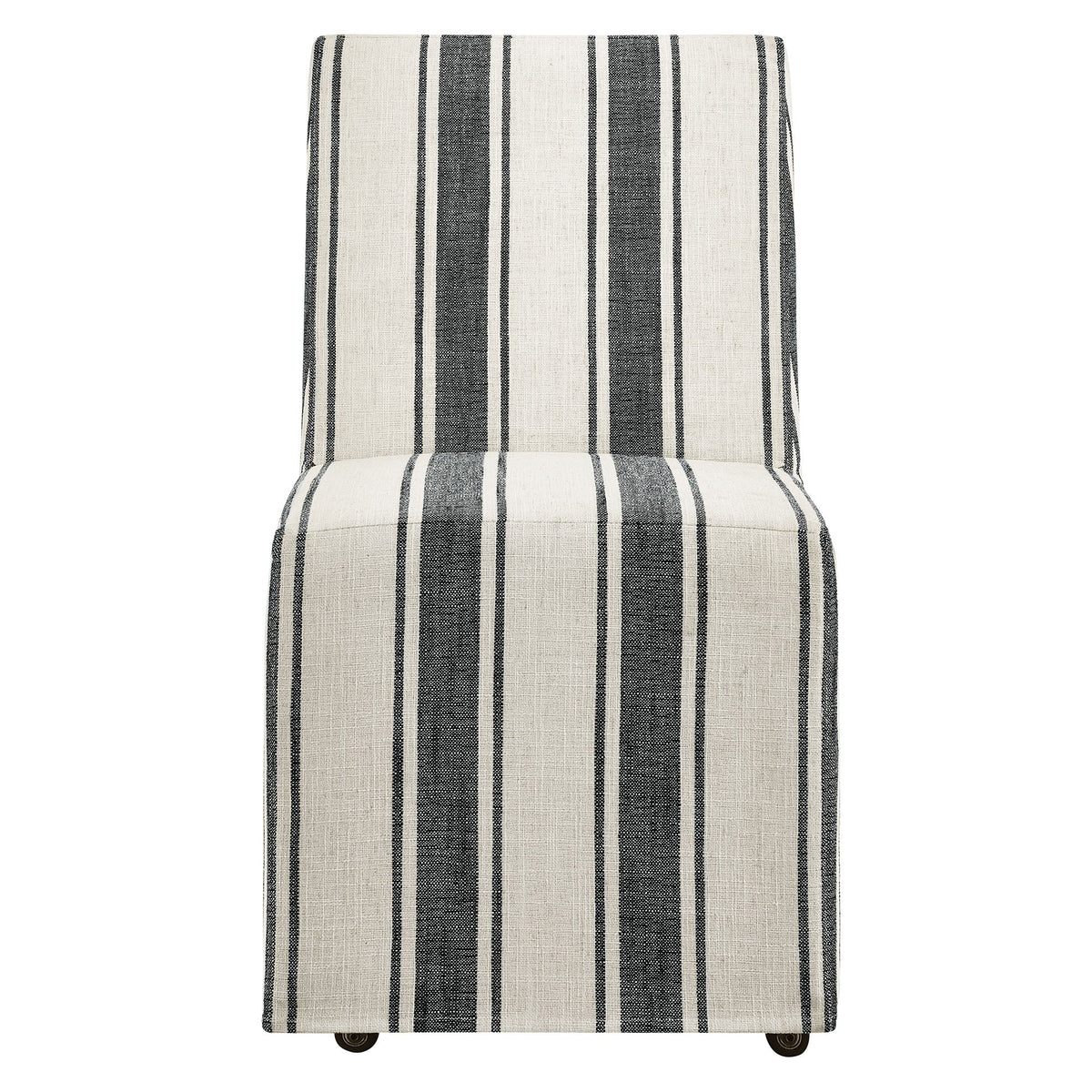 Tessera striped slipcovered dining side chair by Modway beige with navy stripes on Tampa Home & Garden Store