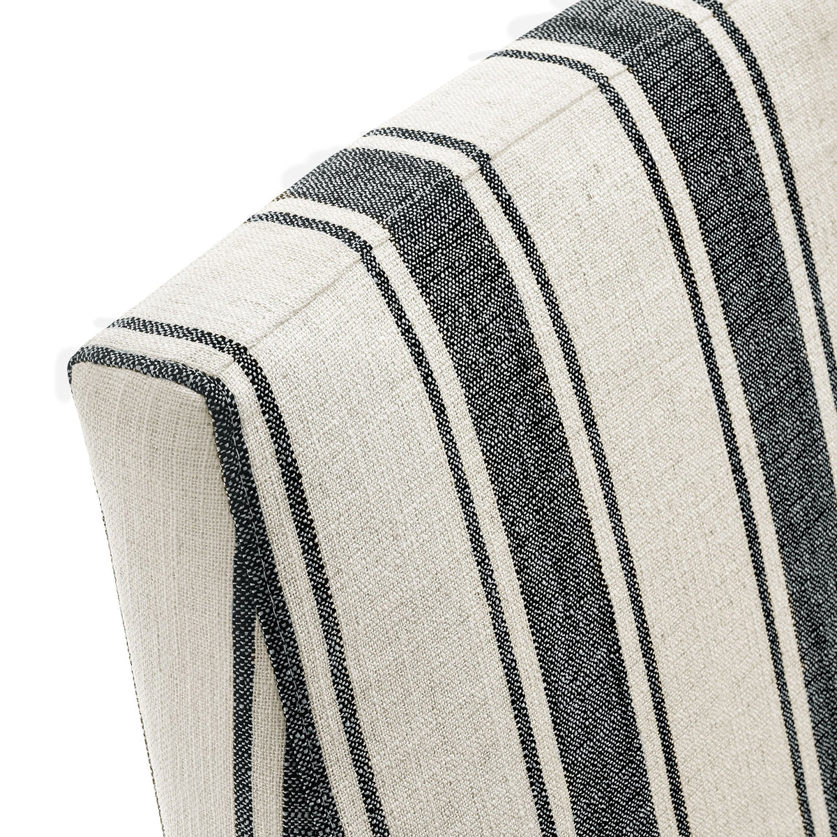 Tessera Striped Slipcovered Dining Side Chair by Modway, cream fabric with black stripes on Tampa Home & Garden Store