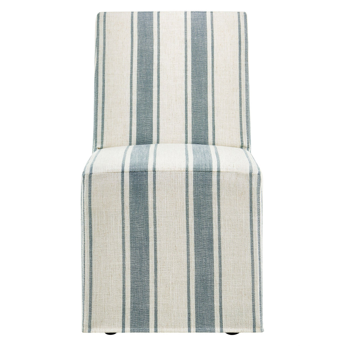 Tessera striped slipcovered dining chair by Modway in cream with blue stripes on Tampa Home & Garden Store