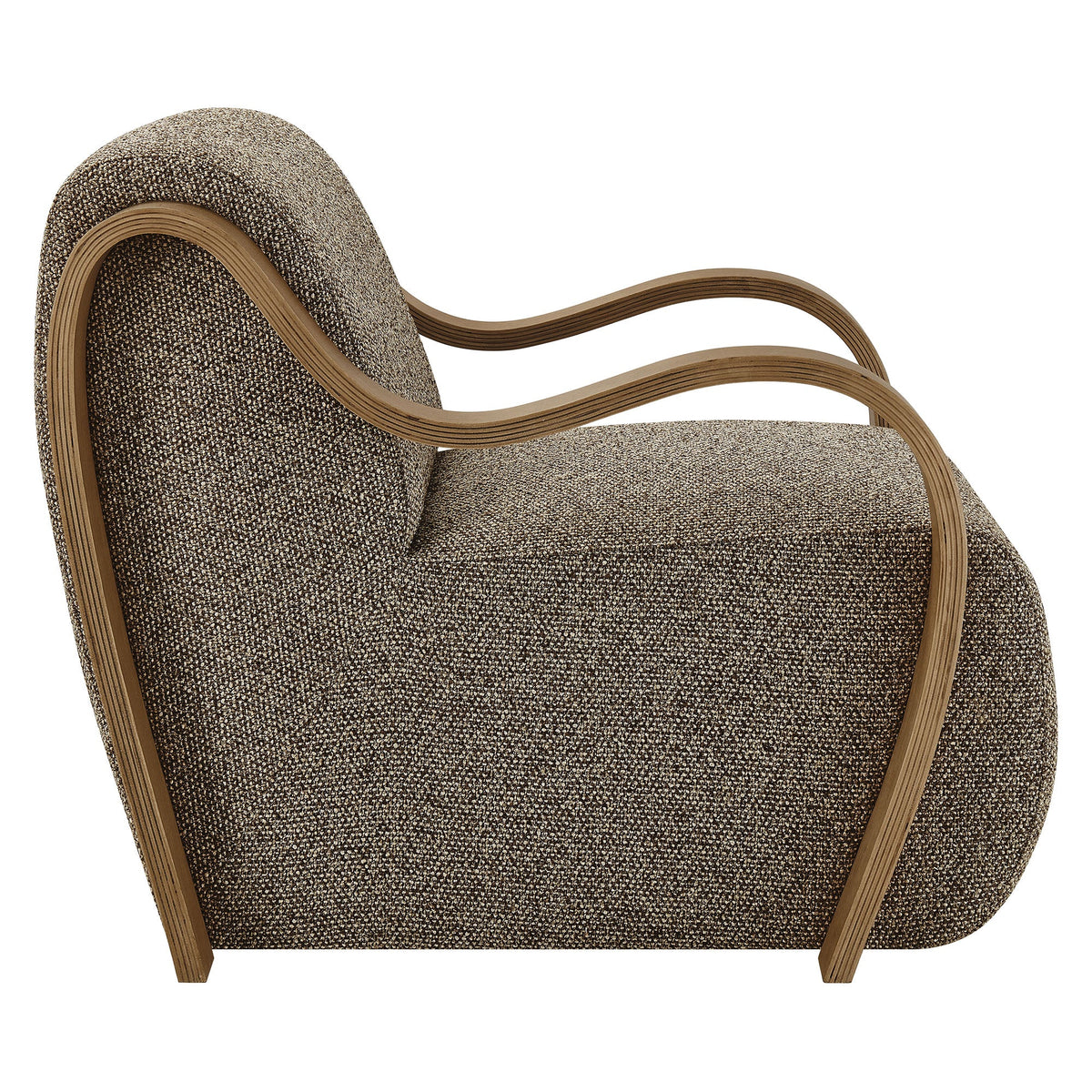 Atrium Lattice Boucle Accent Armchair with brown boucle fabric on Tampa Home & Garden Store