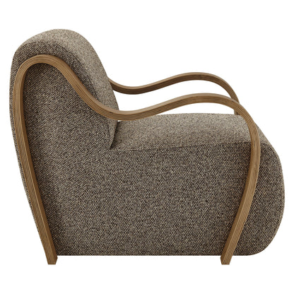 Atrium Lattice Boucle Accent Armchair with brown boucle fabric on Tampa Home & Garden Store