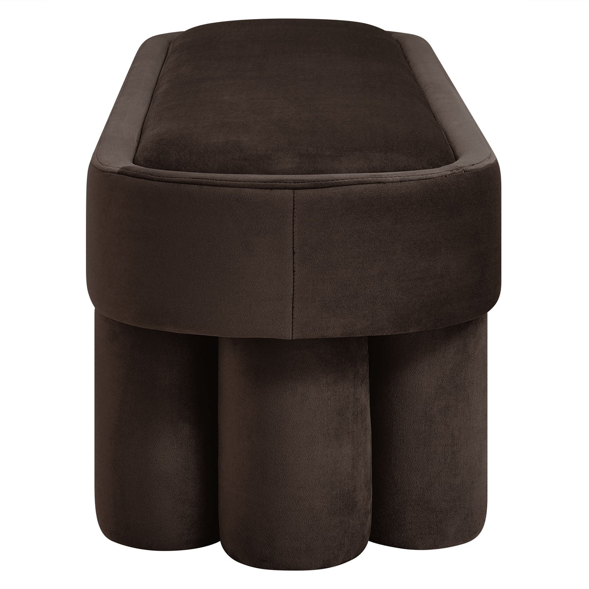 Mossi Oval Performance Velvet Accent Bench brown velvet upholstery by Modway on Tampa Home & Garden Store