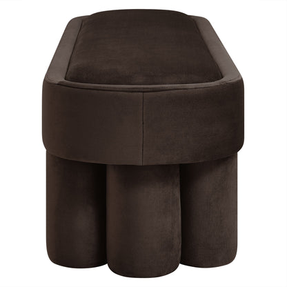 Mossi Oval Performance Velvet Accent Bench brown velvet upholstery by Modway on Tampa Home & Garden Store