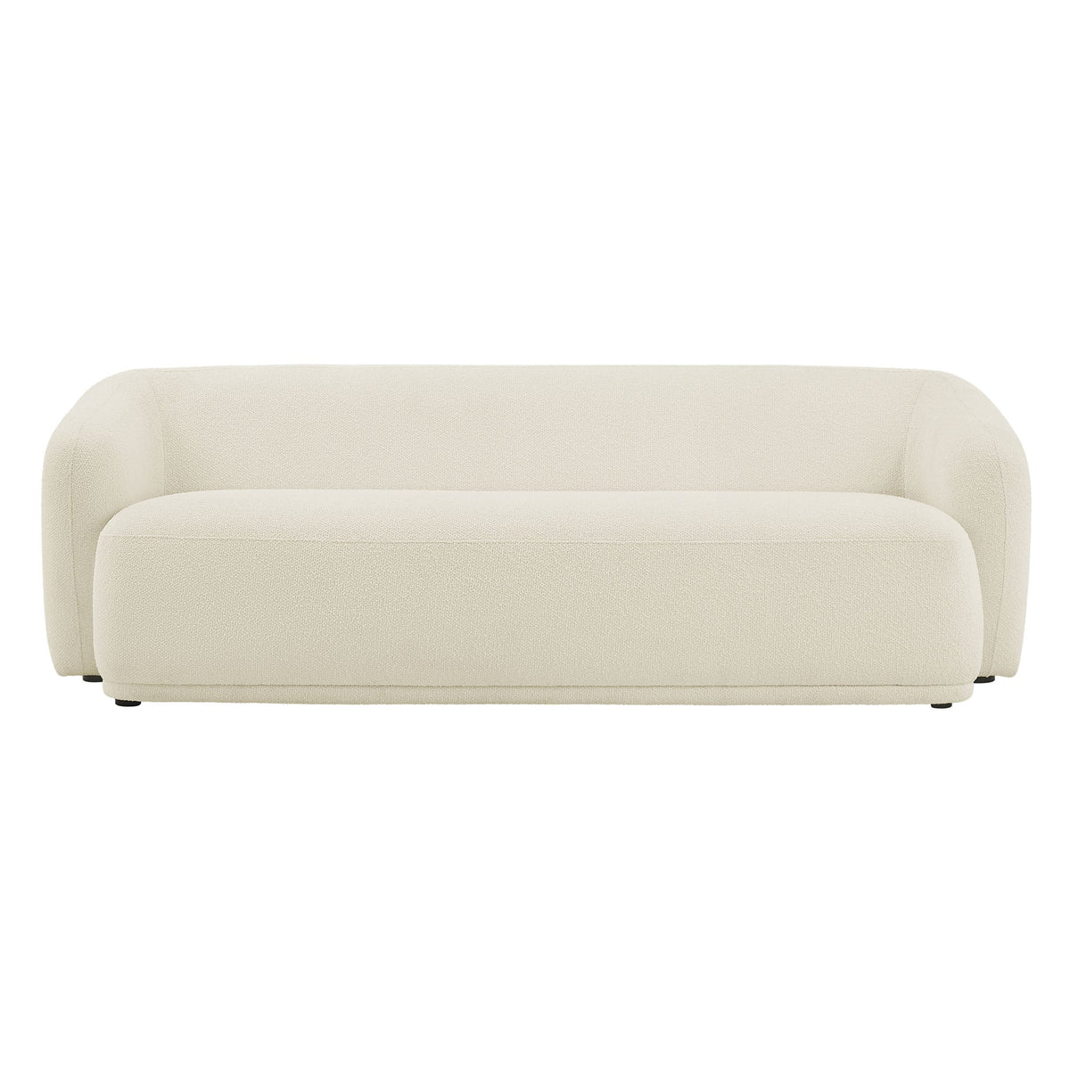 Monica 88 Inch Boucle Fabric Sofa in cream beige upholstery by Modway on Tampa Home & Garden Store