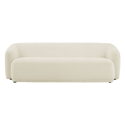 Monica 88 Inch Boucle Fabric Sofa in cream beige upholstery by Modway on Tampa Home & Garden Store
