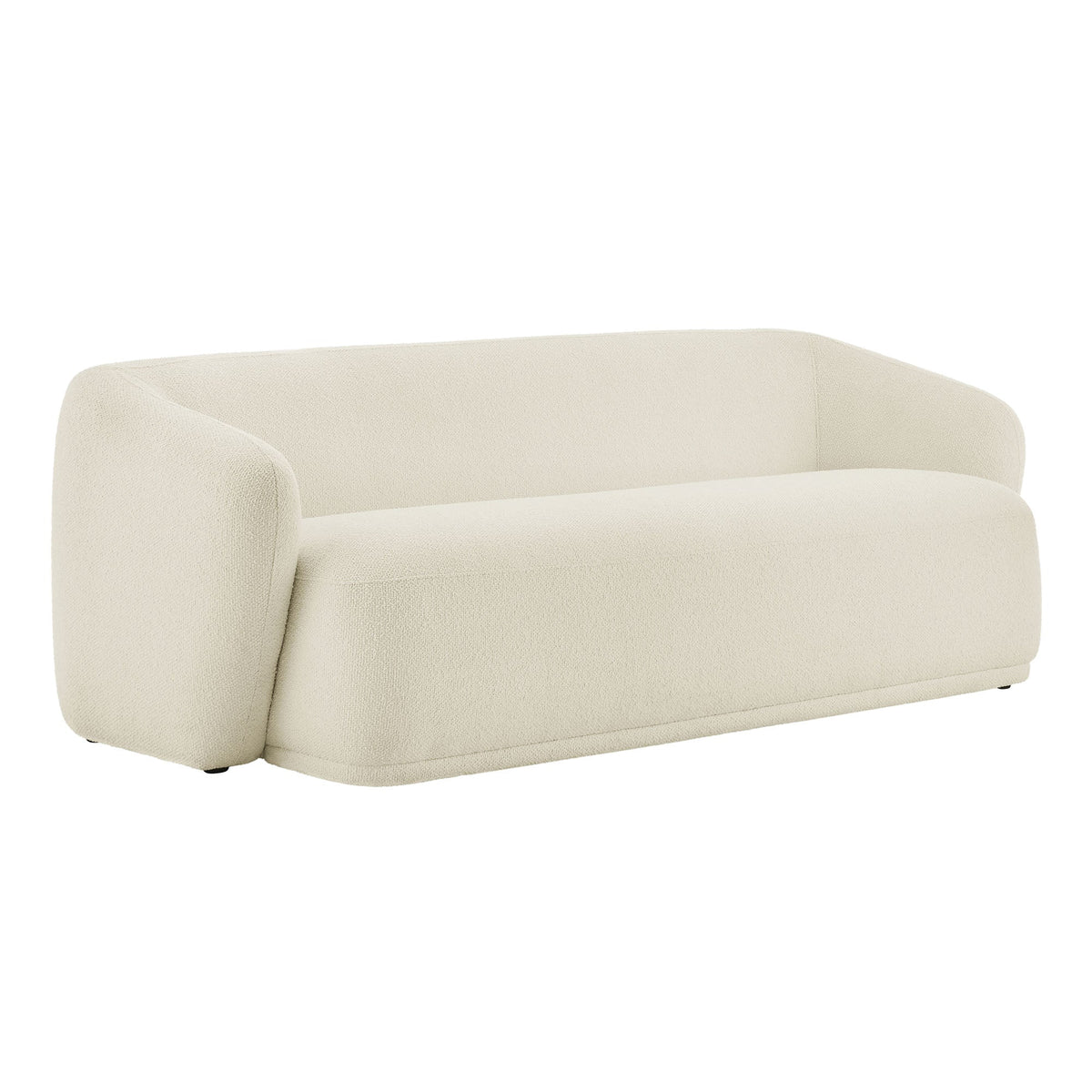 Monica 88 Inch Boucle Fabric Sofa beige boucle upholstery by HouseOfZazla on Tampa Home & Garden Store