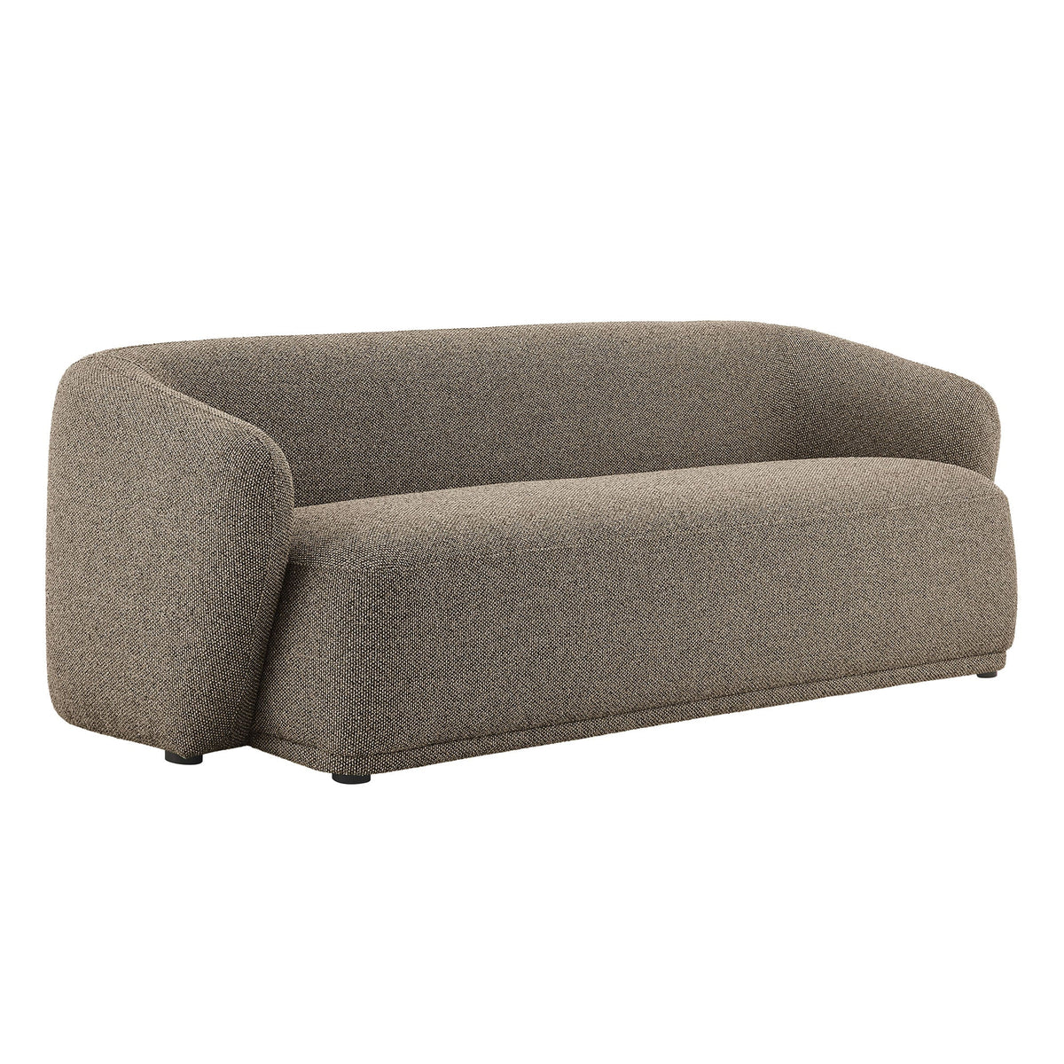 Monica 88 Inch Boucle Fabric Sofa taupe brown textured upholstery on Tampa Home & Garden Store