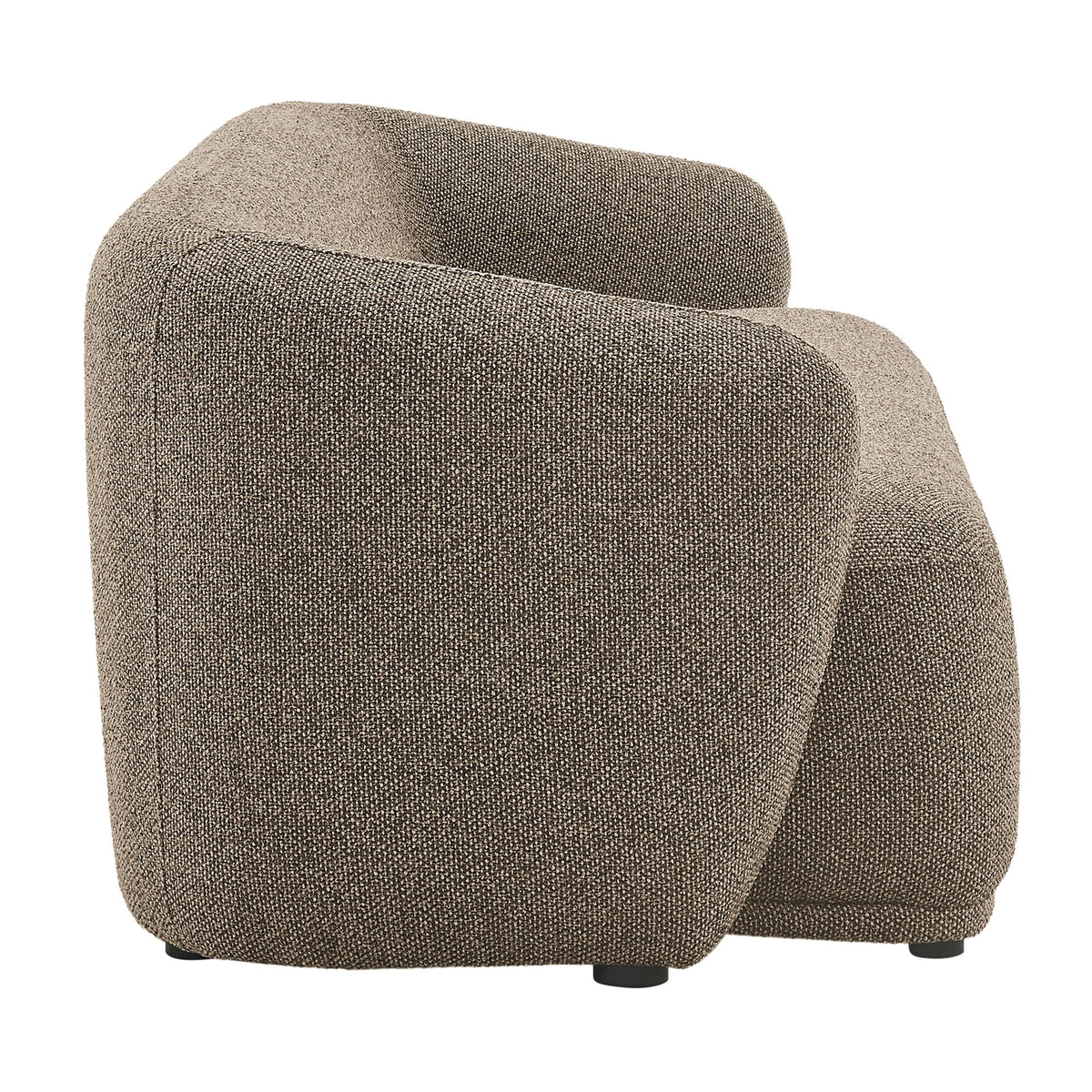 Monica 88 Inch Boucle Fabric Sofa by Modway in brown textured upholstery on Tampa Home & Garden Store