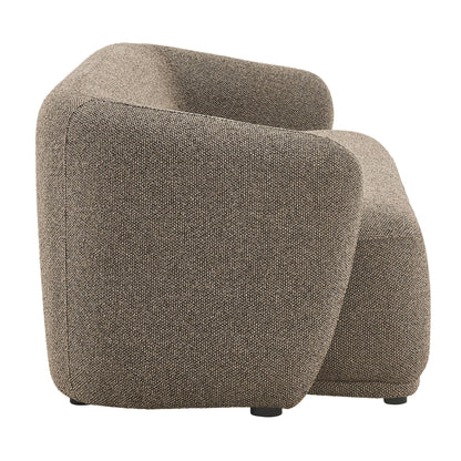 Monica 88 Inch Boucle Fabric Sofa by Modway in brown textured upholstery on Tampa Home & Garden Store