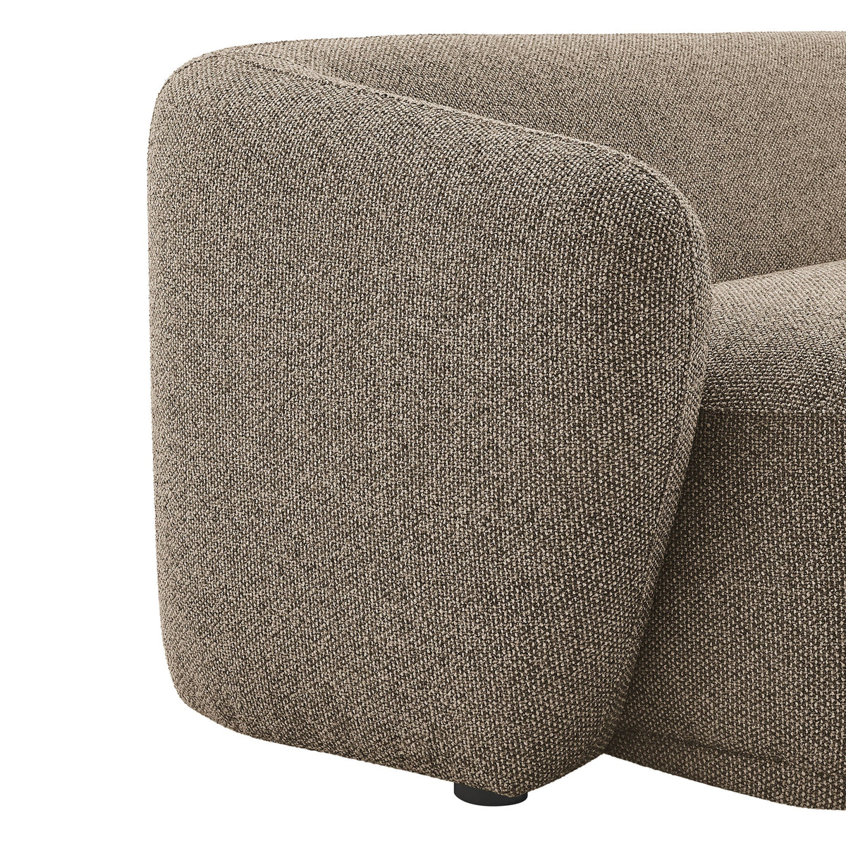 Monica 88 Inch Boucle Fabric Sofa taupe boucle with rounded arm by Modway on Tampa Home & Garden Store