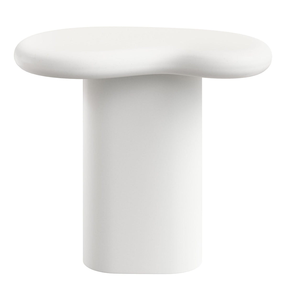 Elowen Outdoor Patio Side Table by Modway white rounded-top pedestal base on Tampa Home & Garden Store