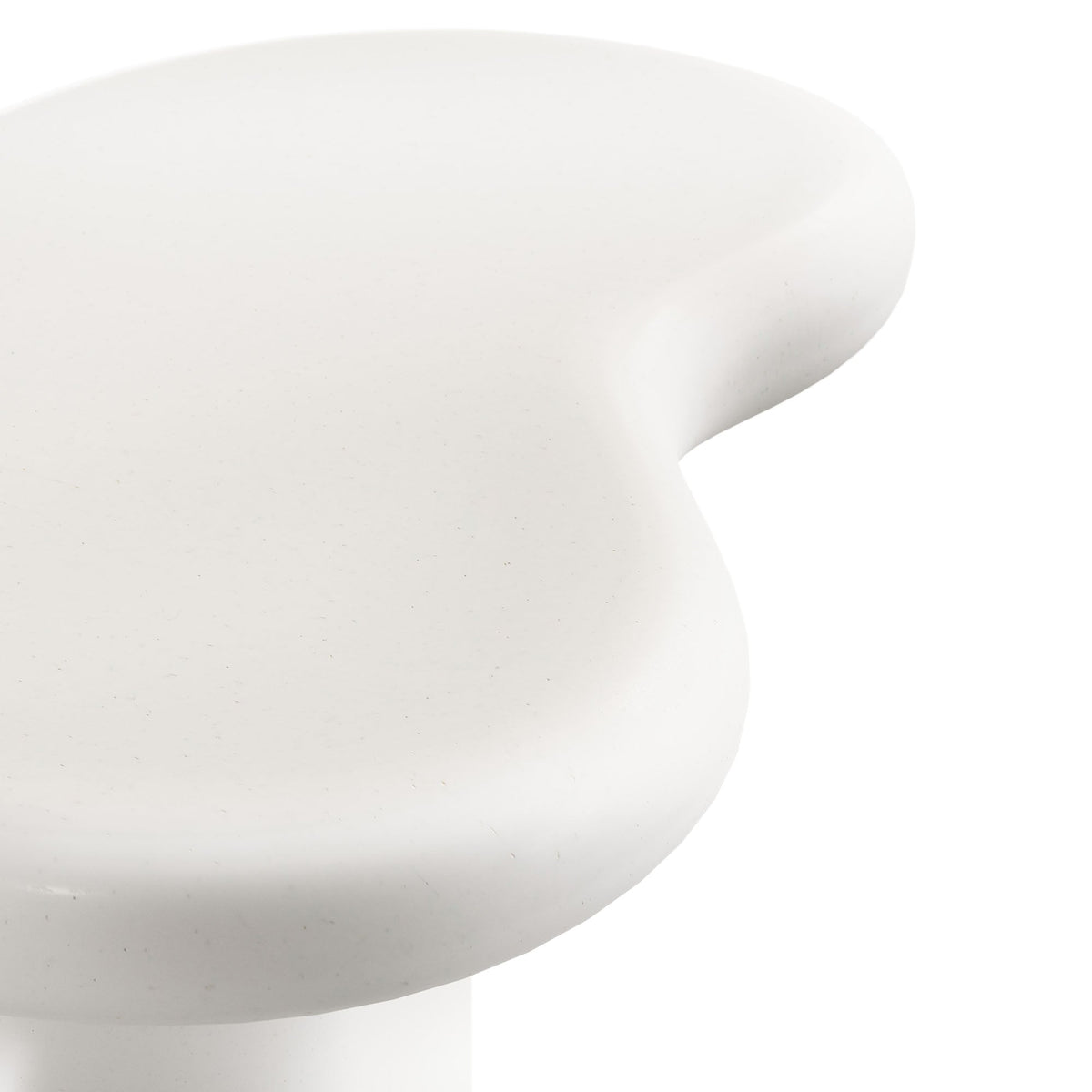 Elowen Outdoor Patio Side Table white round top close-up with speckled surface on Tampa Home & Garden Store