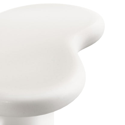 Elowen Outdoor Patio Side Table white round top close-up with speckled surface on Tampa Home & Garden Store