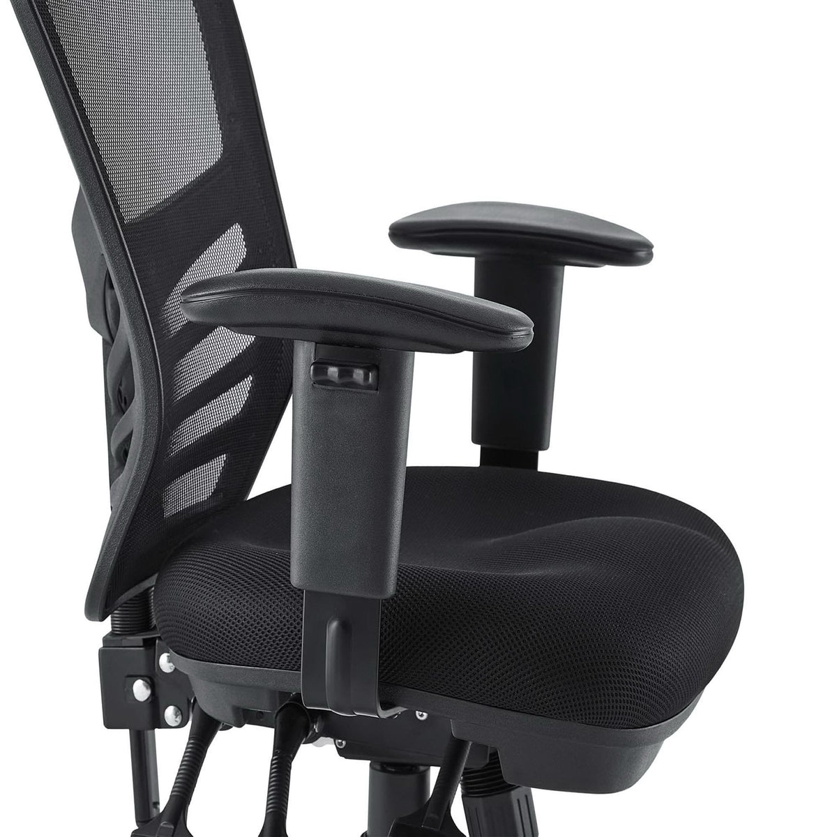 Articulate Mesh Office Chair by Modway, black mesh back, cushioned seat, adjustable arms on Tampa Home & Garden Store