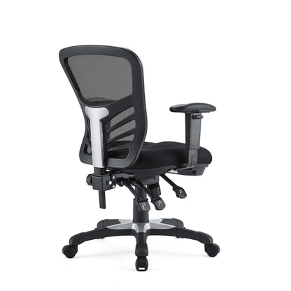 Articulate Mesh Office Chair by Modway, black mesh back, adjustable armrests, 5-star base on Tampa Home & Garden Store