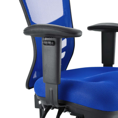 Articulate Mesh Office Chair by Modway, blue mesh back and seat with black armrests on Tampa Home & Garden Store